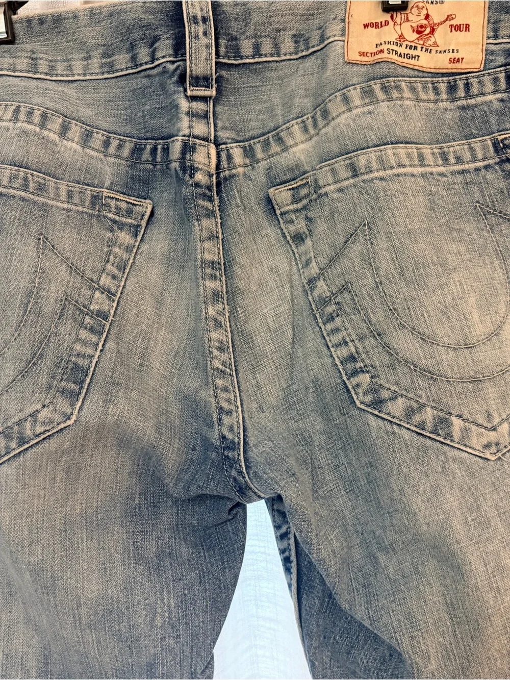 True Religion Men's Light Wash Bootcut Jeans waist 34